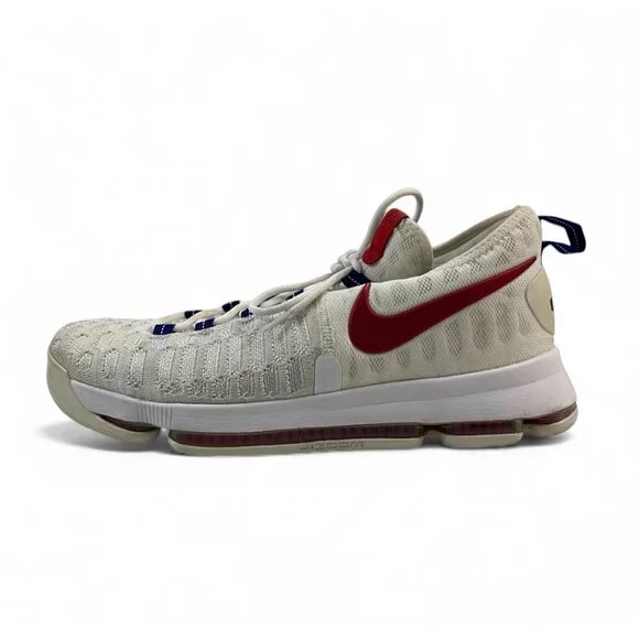 Nike KD 9 USA 843392-160 Men’s Size 13 White Red Blue Basketball Shoes No Box - Picture 3 of 15